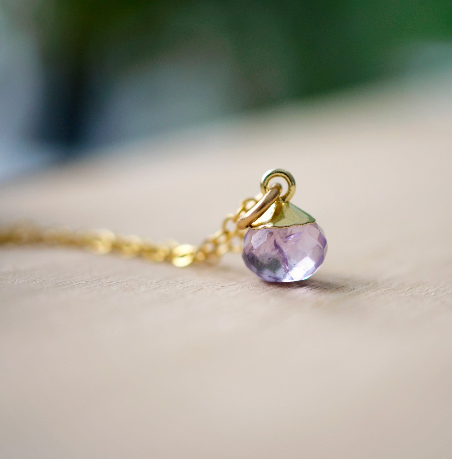 Amethyst Droplet Necklace