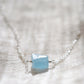 Aquamarine Necklace, Raw Crystal Aquamarine Pendant, Blue Stone Necklace, Something Blue, Blue Bridesmaid Jewelry, Sterling Silver, Gold 