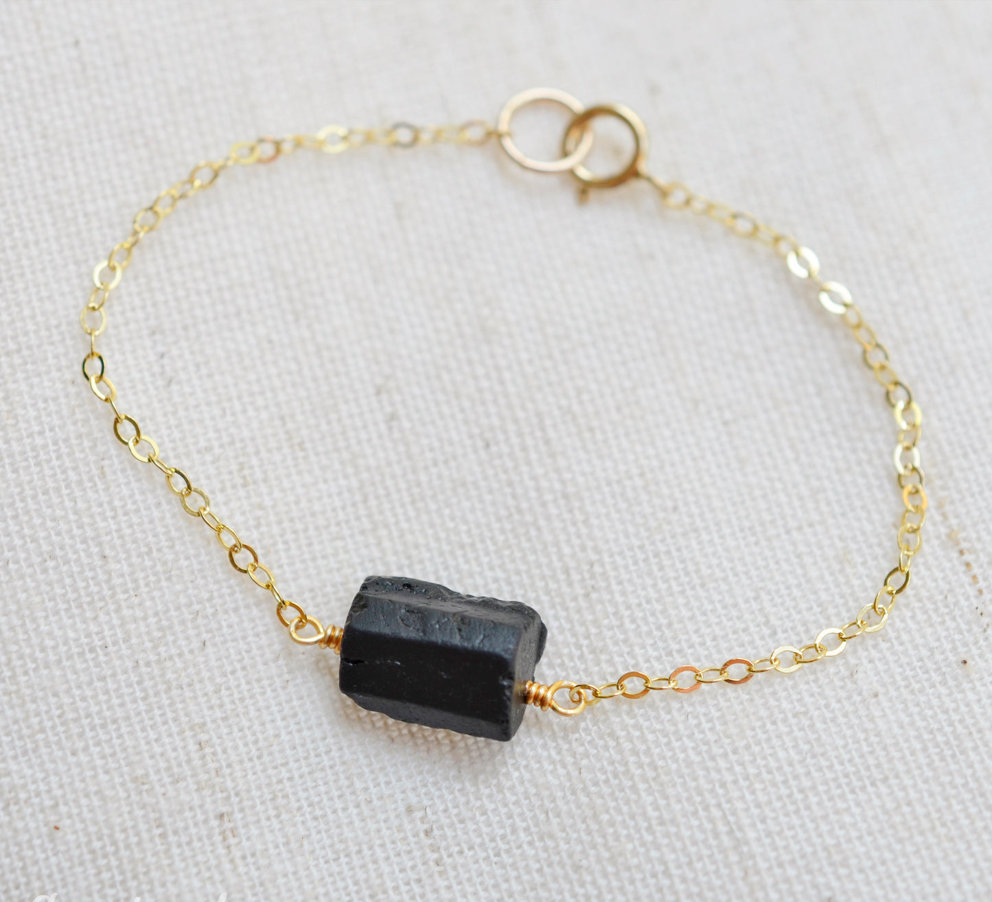 Raw Black Tourmaline Bracelet