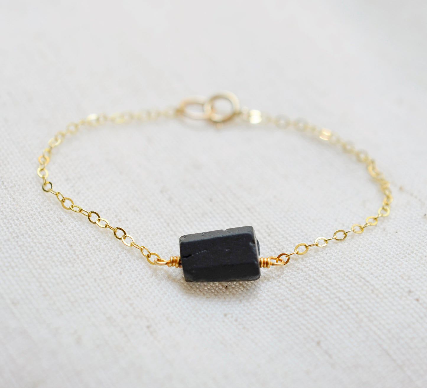 Raw Black Tourmaline Bracelet