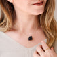 Raw Black Tourmaline Necklace with Sterling Silver or 14k Gold Filled Chain