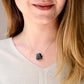 Raw Black Tourmaline Necklace with Sterling Silver or 14k Gold Filled Chain