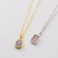 Pale pink Rhodochrosite smooth polished slice set in gold or silver.