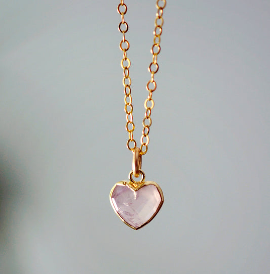 Heart Pendant: Rose Quartz