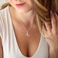 rose quartz moon crescent necklace