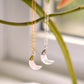 rose quartz moon crescent necklace
