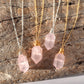 Large Rose Quartz Point Pendant