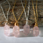 Large Rose Quartz Point Pendant
