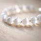 Natural Selenite Bracelet, Sterling Silver or Gold Filled